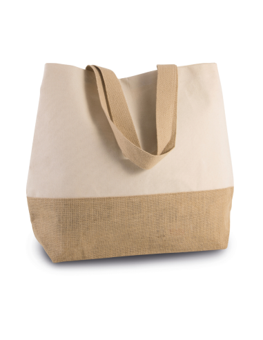 KIM-KI0235-CANVAS et JUTE HOLD-ALL SHOPPER BAG